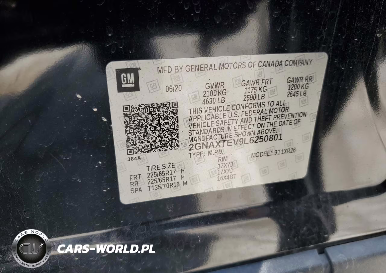 2020 Chevrolet Equinox Lt VIN:2GNAXTEV9L6250801 - 13