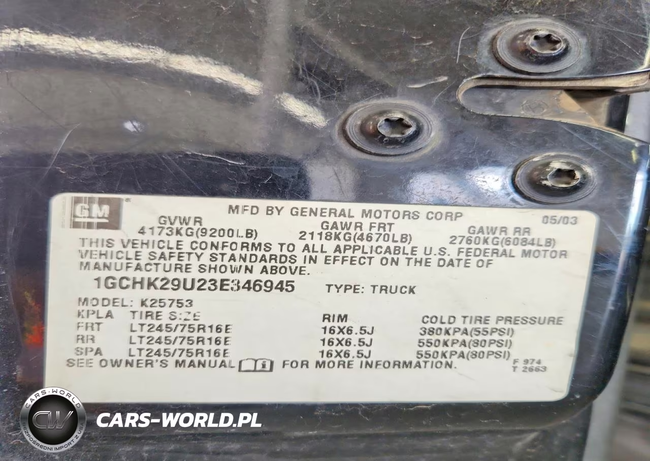 2003 Chevrolet Silverado K2500 Heavy Duty VIN:1GCHK29U23E346945 - 12