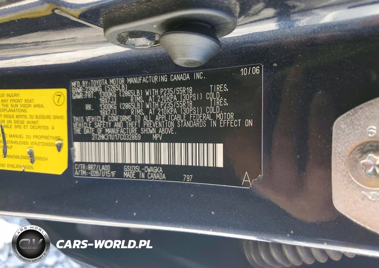 2007 Lexus Rx 350 VIN:2T2HK31U17C032869 - 12