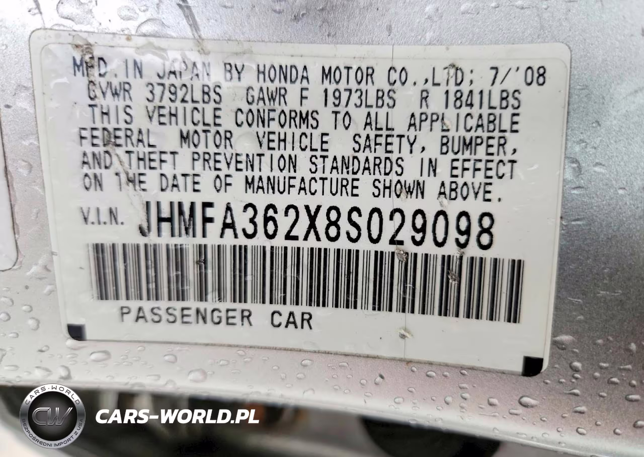 2008 Honda Civic Hybrid VIN:JHMFA362X8S029098 - 12