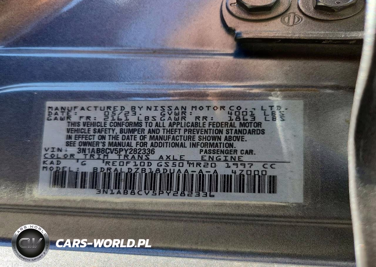 2023 Nissan Sentra Sv VIN:3N1AB8CV5PY282336 - 12