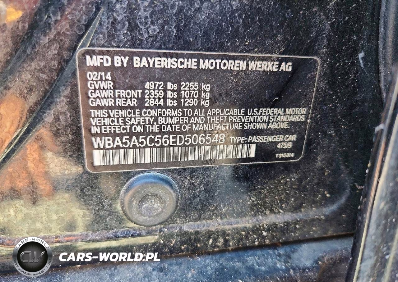 2014 BMW 528 I VIN:WBA5A5C56ED506548 - 13