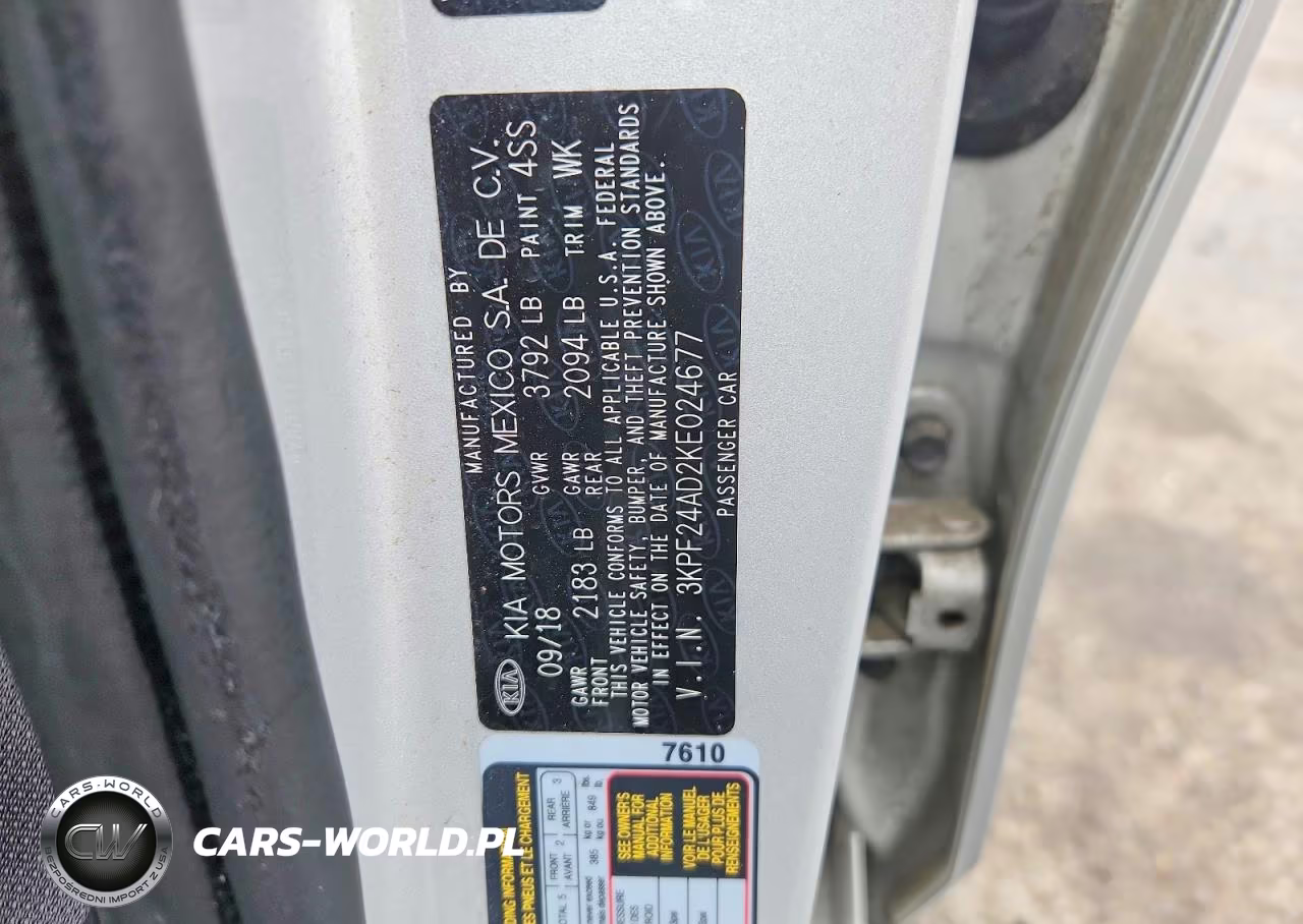 2019 Kia Forte Lxs VIN:3KPF24AD2KE024677 - 12