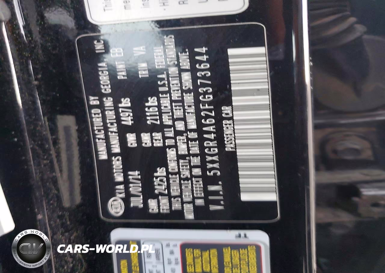 2015 Kia Optima Sx VIN:5XXGR4A62FG373644 - 12