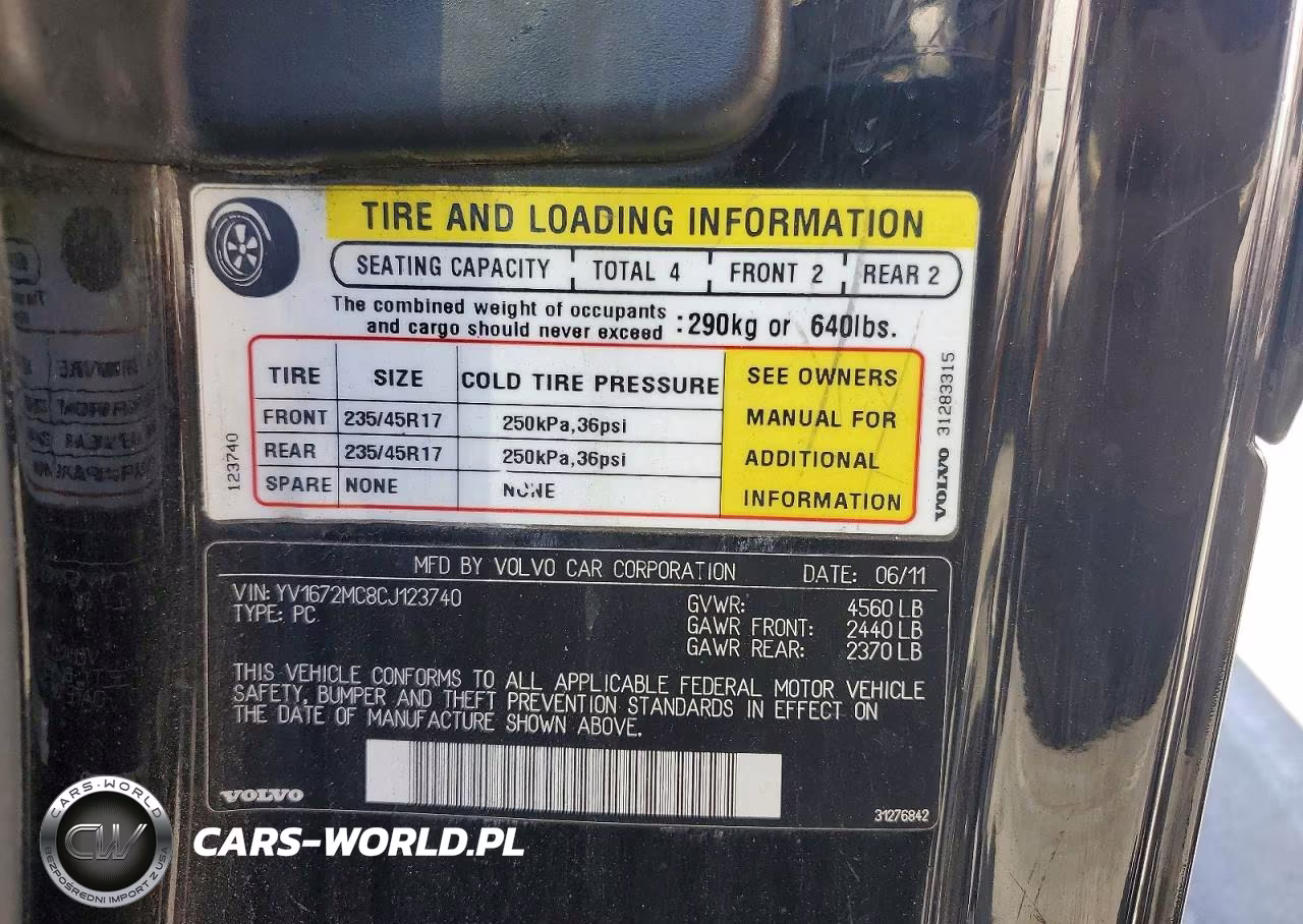 2012 Volvo C70 T5 VIN:YV1672MC8CJ123740 - 12