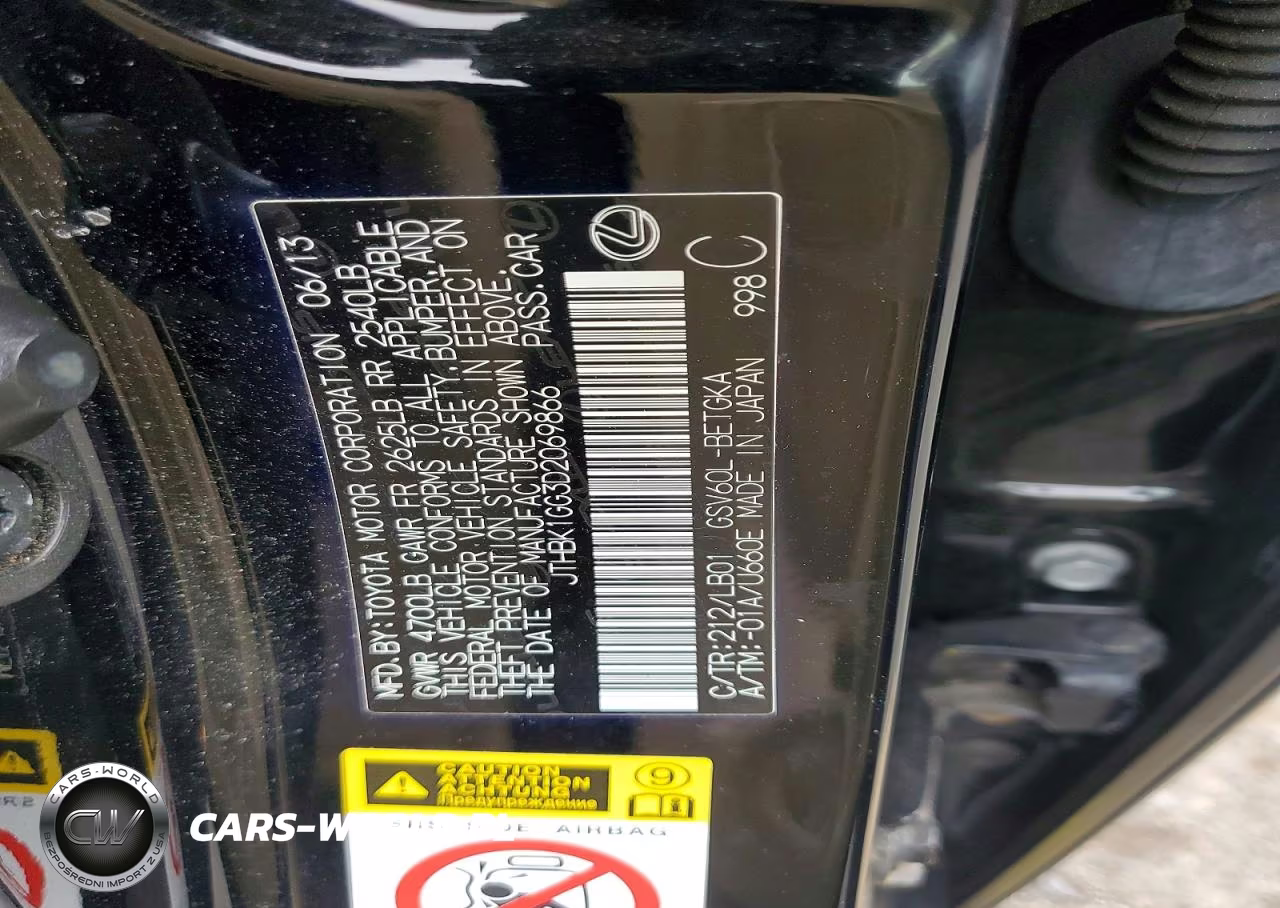 2013 Lexus Es 350 VIN:JTHBK1GG3D2069866 - 13