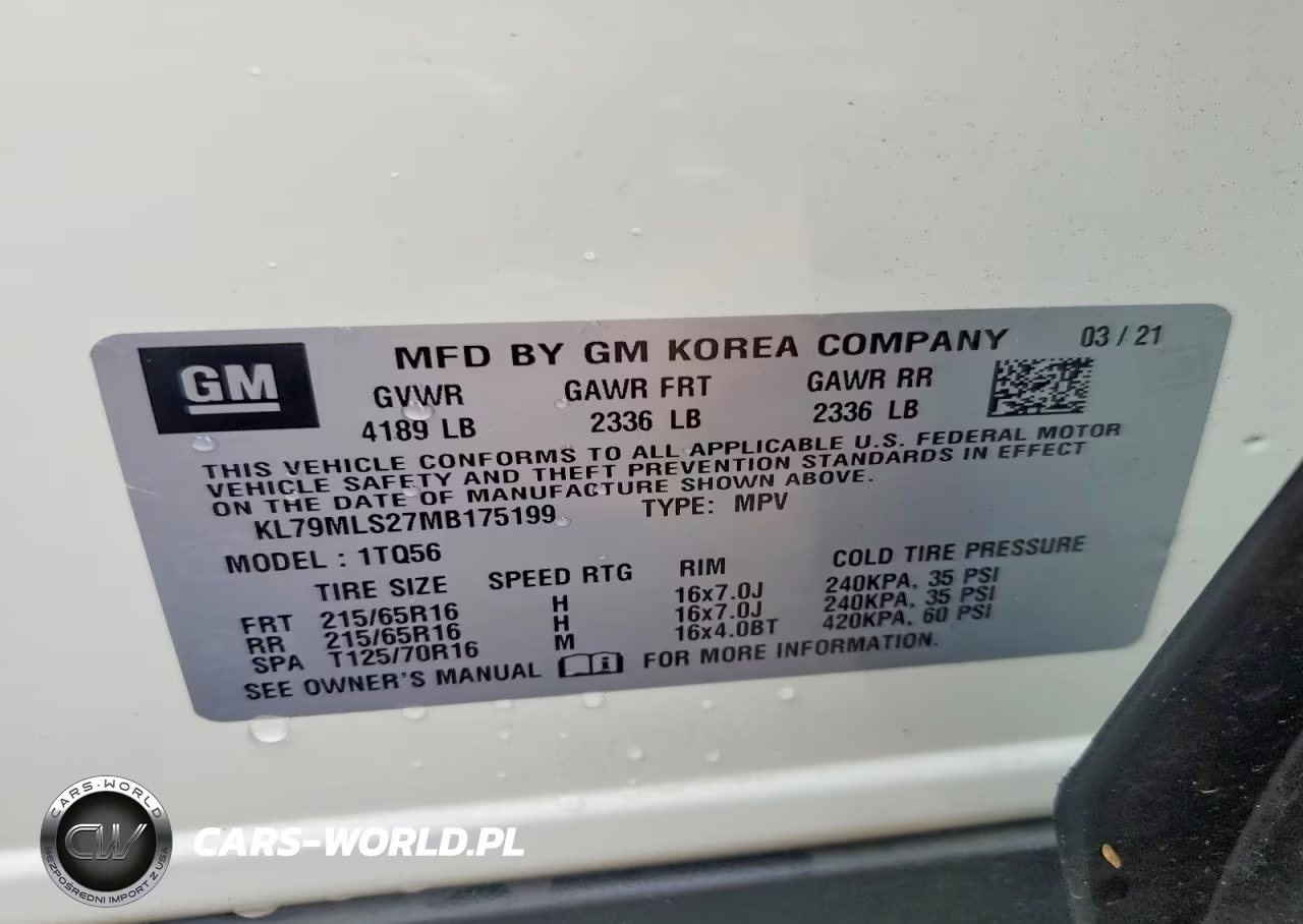 2021 Chevrolet Trailblazer L VIN:KL79MLS27MB175199 - 13