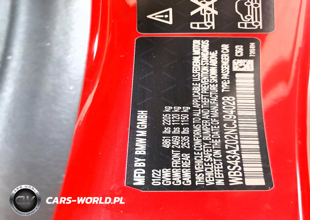 2022 BMW M4 Competition VIN:WBS43AZ02NCJ94028 - 12