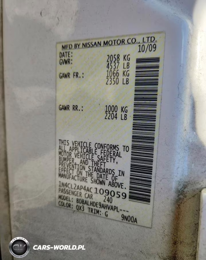 2010 Nissan Altima Hybrid VIN:1N4CL2AP4AC109059 - 12