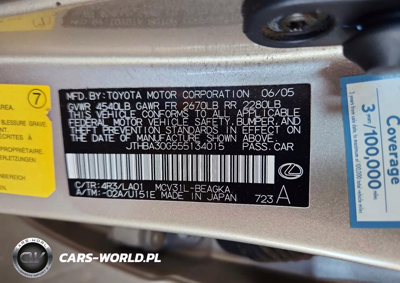 2005 Lexus Es 330 VIN:JTHBA30G555134015 - 12