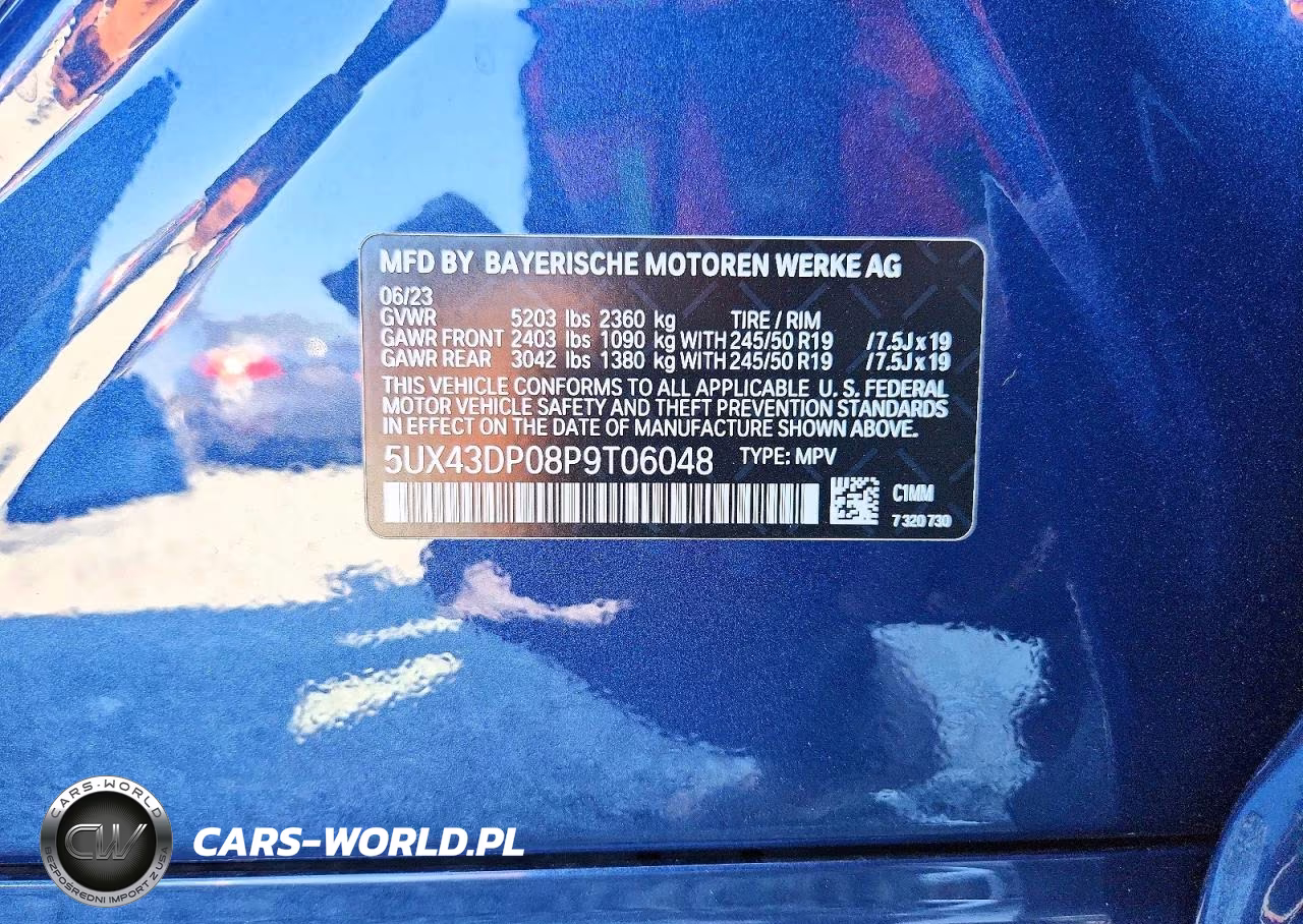 2023 BMW X3 Sdrive30I VIN:5UX43DP08P9T06048 - 13
