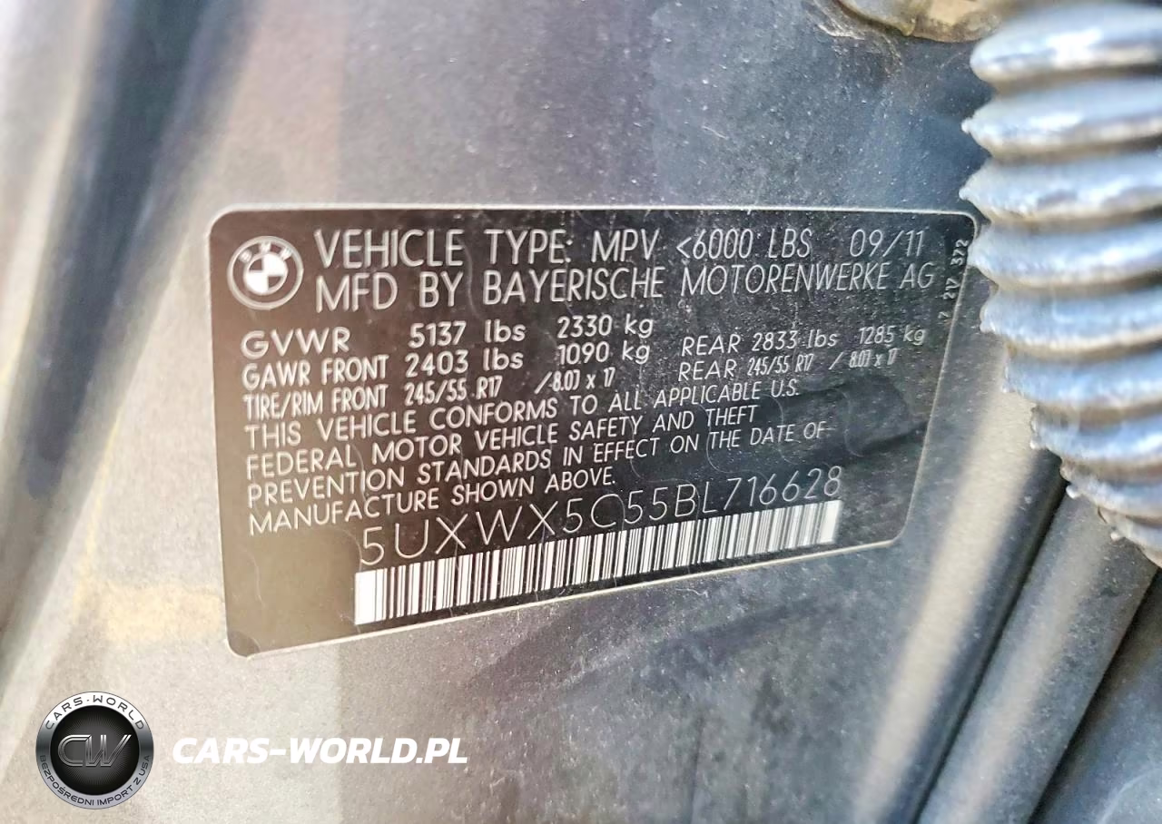 2011 BMW X3 xDrive28I VIN:5UXWX5C55BL716628 - 13