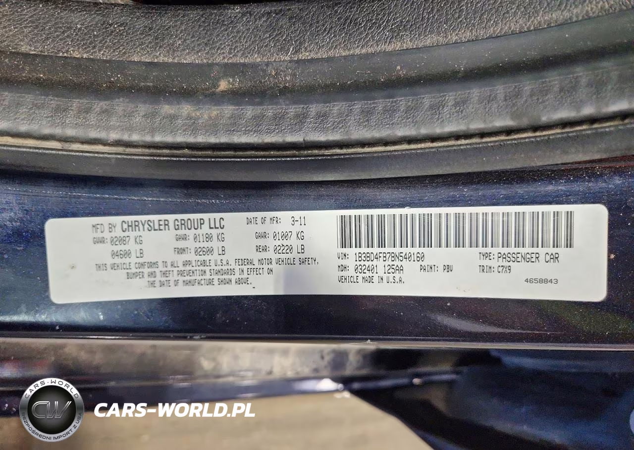 2011 Dodge Avenger Express VIN:1B3BD4FB7BN540160 - 12