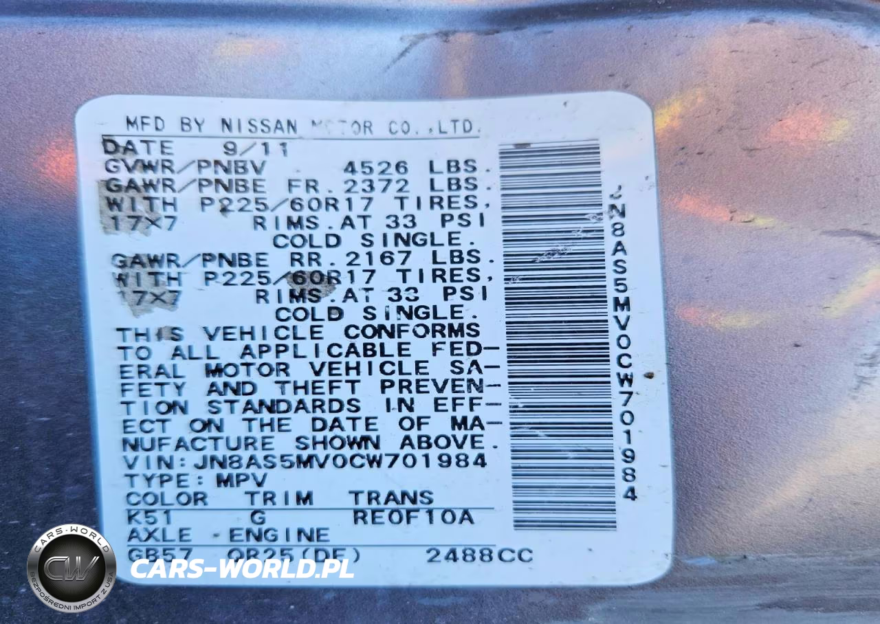 2012 Nissan Rogue S VIN:JN8AS5MV0CW701984 - 14