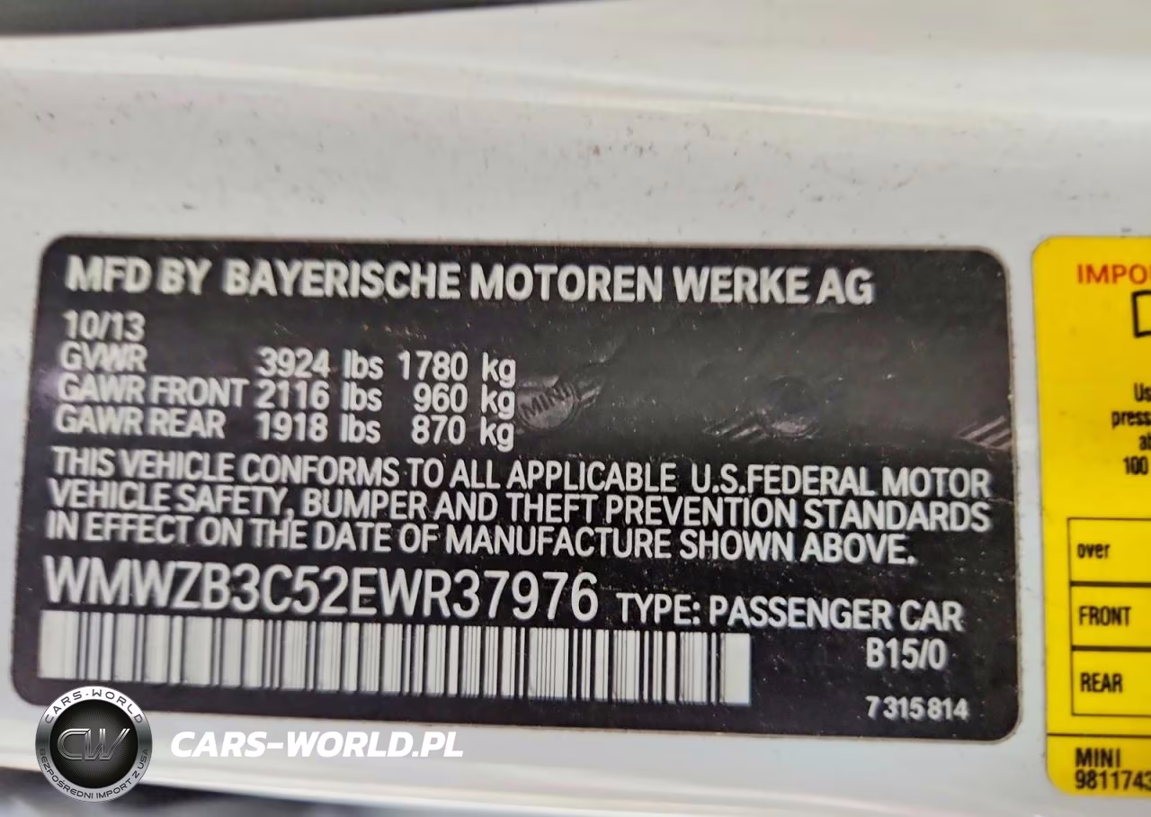 2014 Mini Cooper Countryman VIN:WMWZB3C52EWR37976 - 12