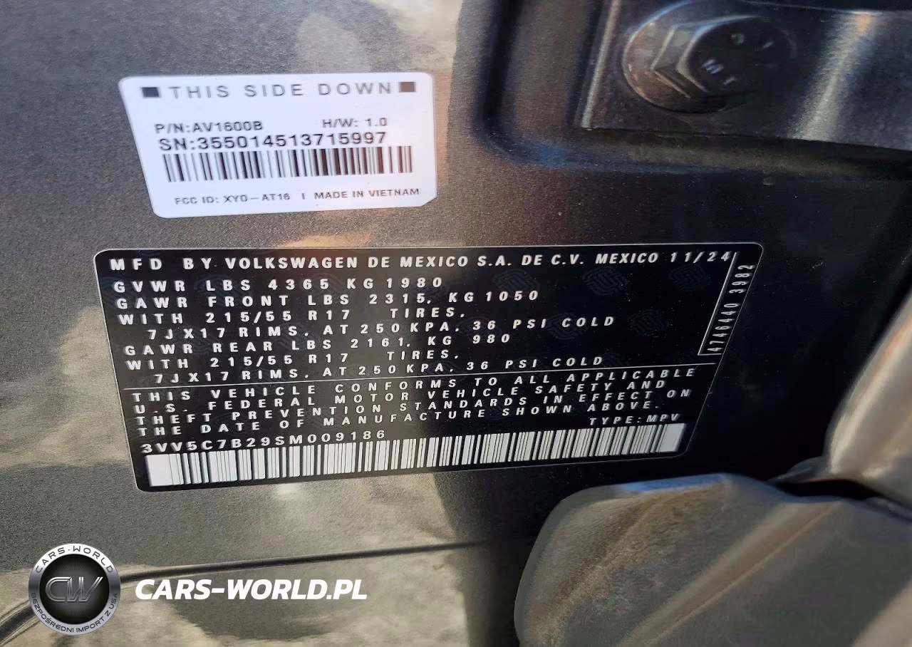 2025 Volkswagen Taos S VIN:3VV5C7B29SM009186 - 13