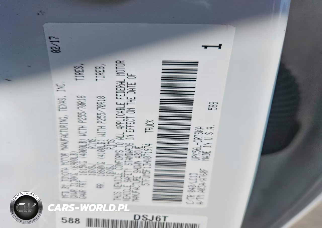 2017 Toyota Tundra Sr VIN:5TFUM5F13HX071974 - 12