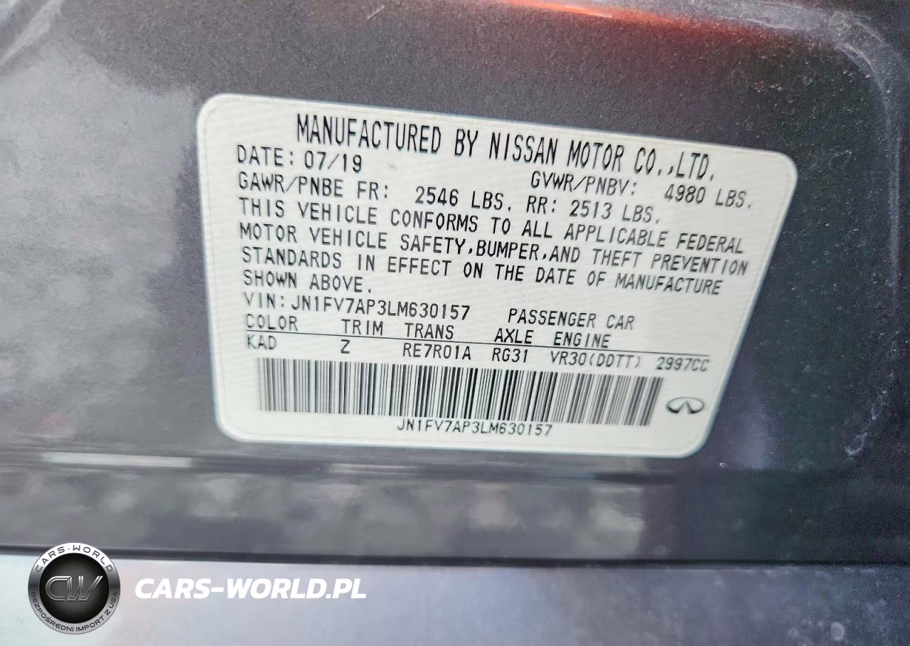 2020 Infiniti Q50 Red Sport 400 VIN:JN1FV7AP3LM630157 - 12