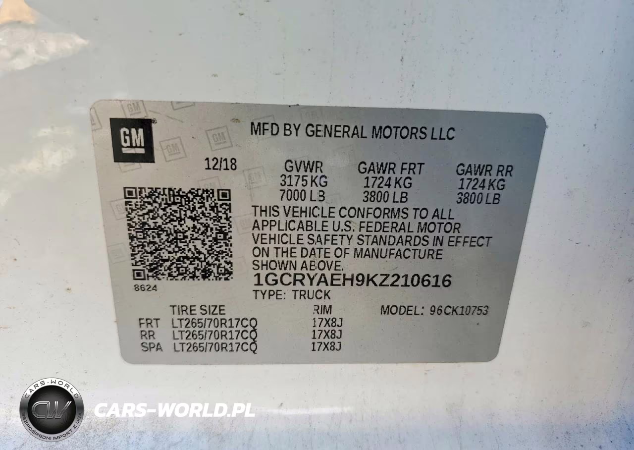 2019 Chevrolet Silverado K1500 VIN:1GCRYAEH9KZ210616 - 12