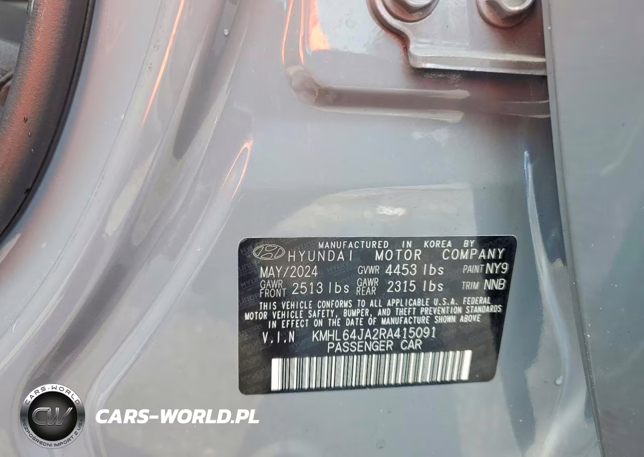 2024 Hyundai Sonata Sel VIN:KMHL64JA2RA415091 - 12