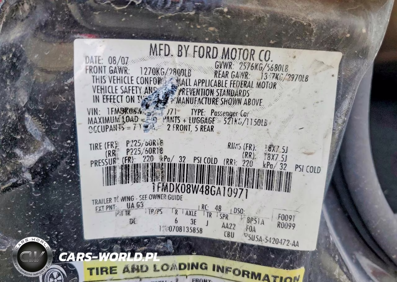 2008 Ford Taurus X Eddie Bauer VIN:1FMDK08W48GA10971 - 14