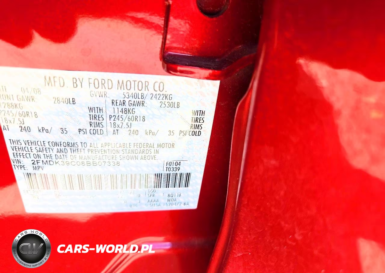 2008 Ford Edge Limited VIN:2FMDK39C08BB07338 - 13