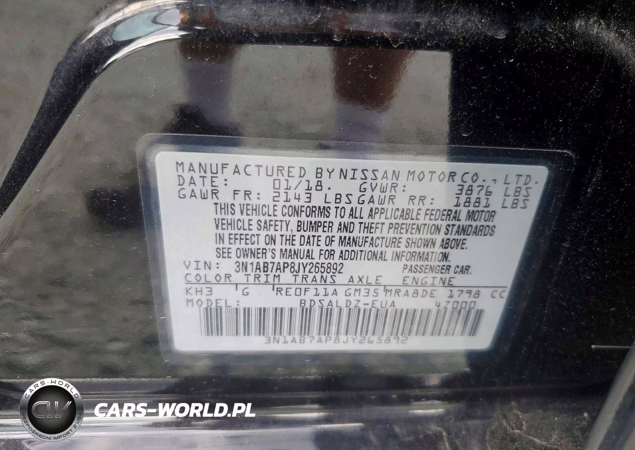 2018 Nissan Sentra Sv VIN:3N1AB7AP8JY265892 - 12