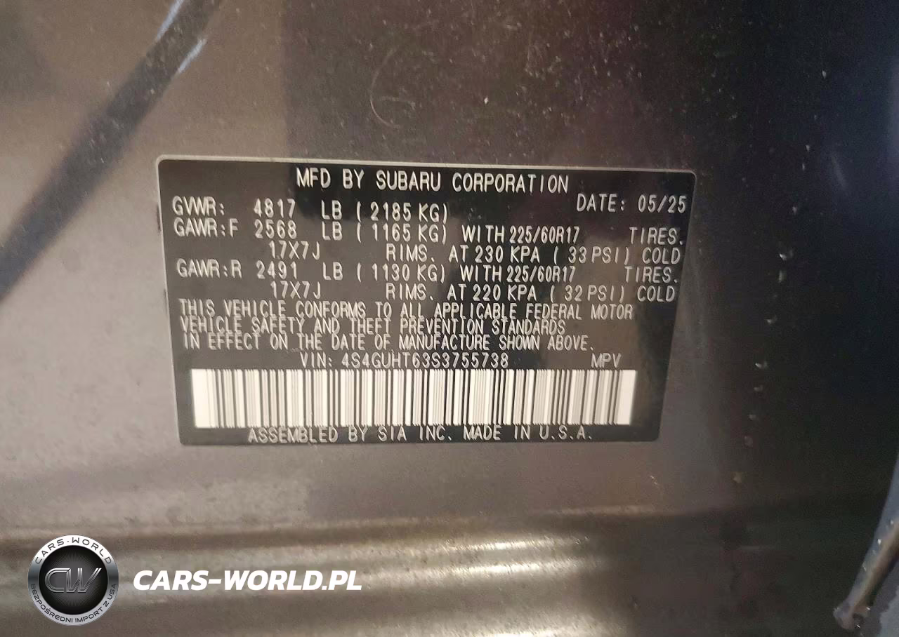 2025 Subaru Crosstrek Wilderness VIN:4S4GUHT63S3755738 - 13