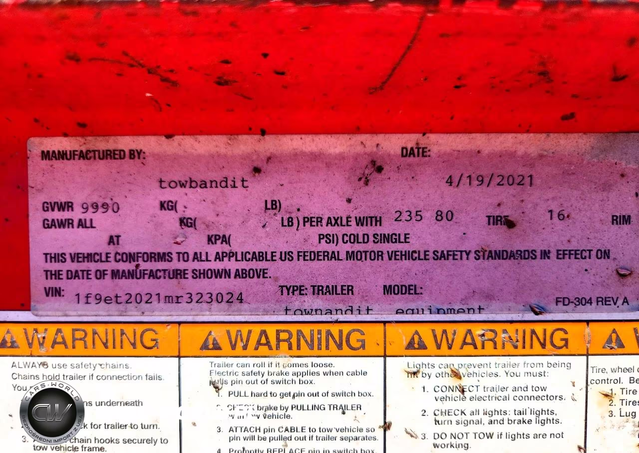 2021 Towbandit Other VIN:1F9ET2021MR323024 - 8