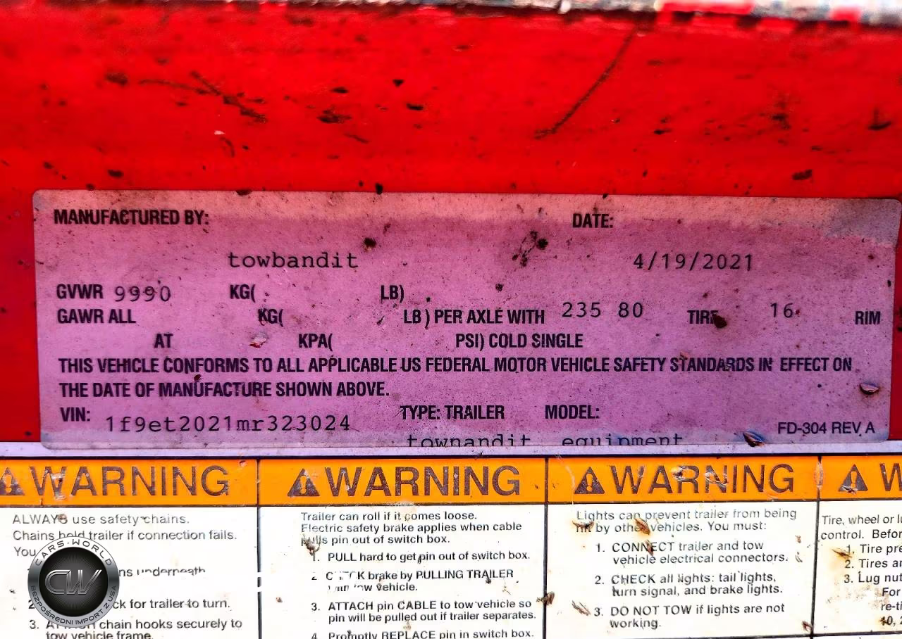 2021 Towbandit Other VIN:1F9ET2021MR323024 - 9