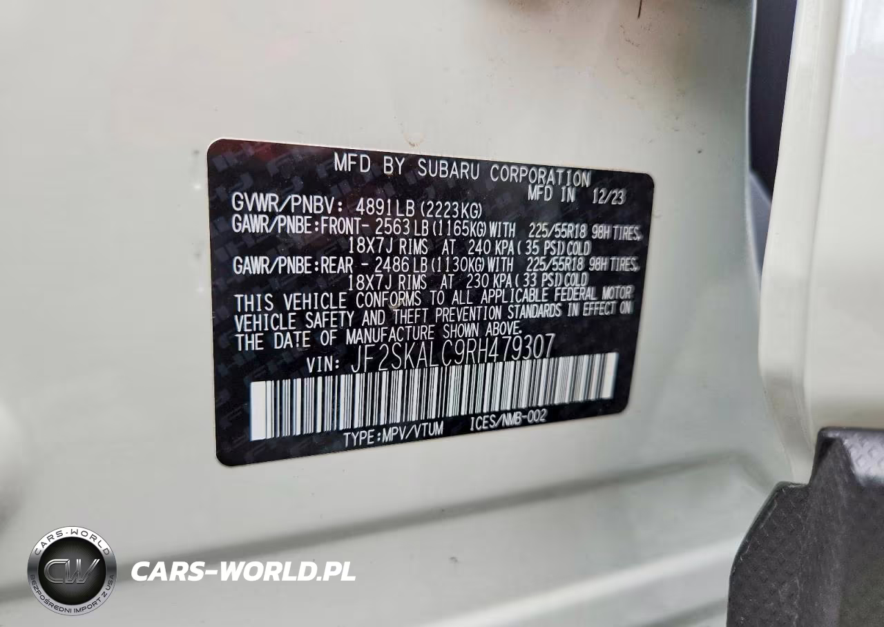 2024 Subaru Forester Limited VIN:JF2SKALC9RH479307 - 13