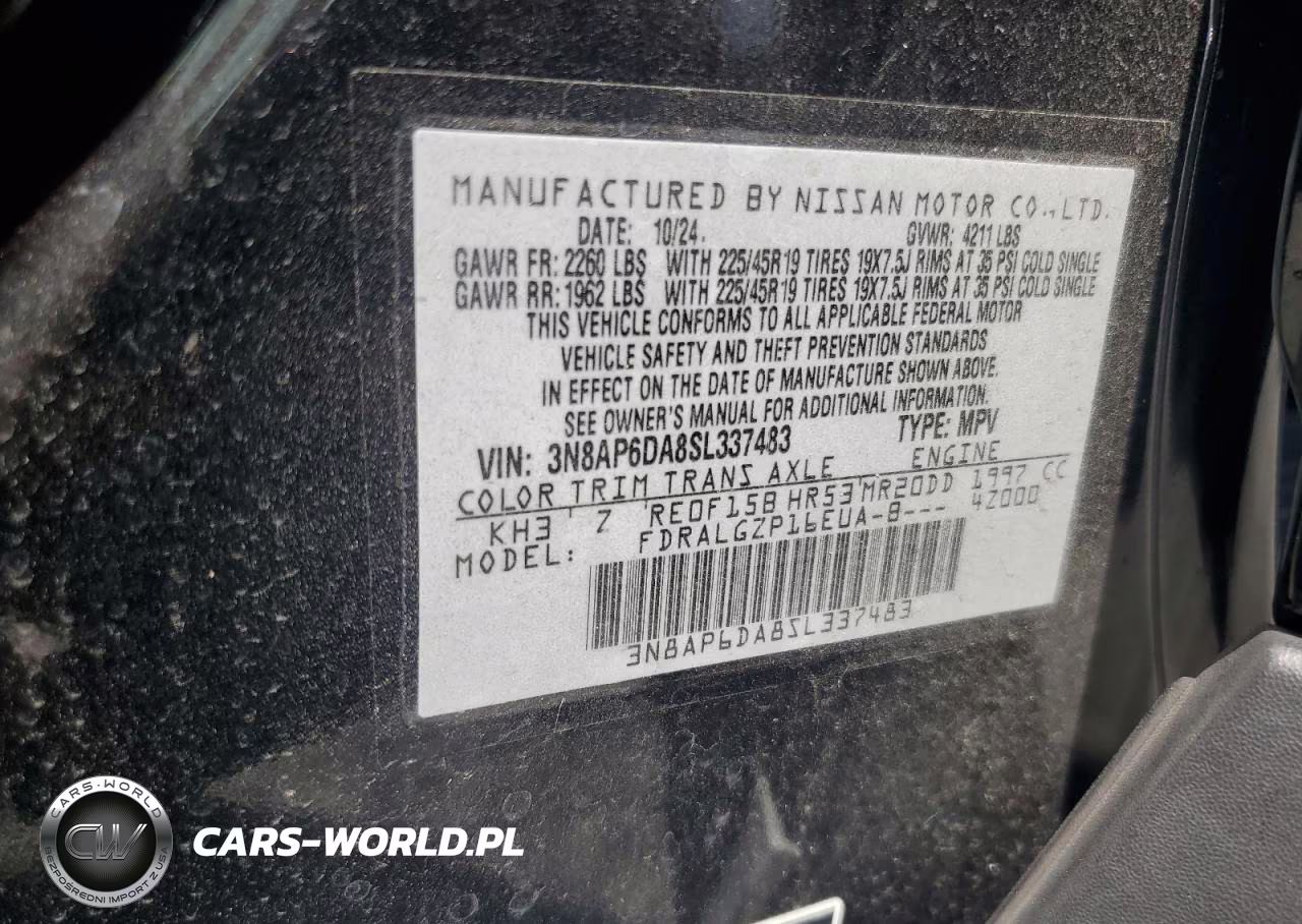2025 Nissan Kicks Sr Fwd VIN:3N8AP6DA8SL337483 - 13