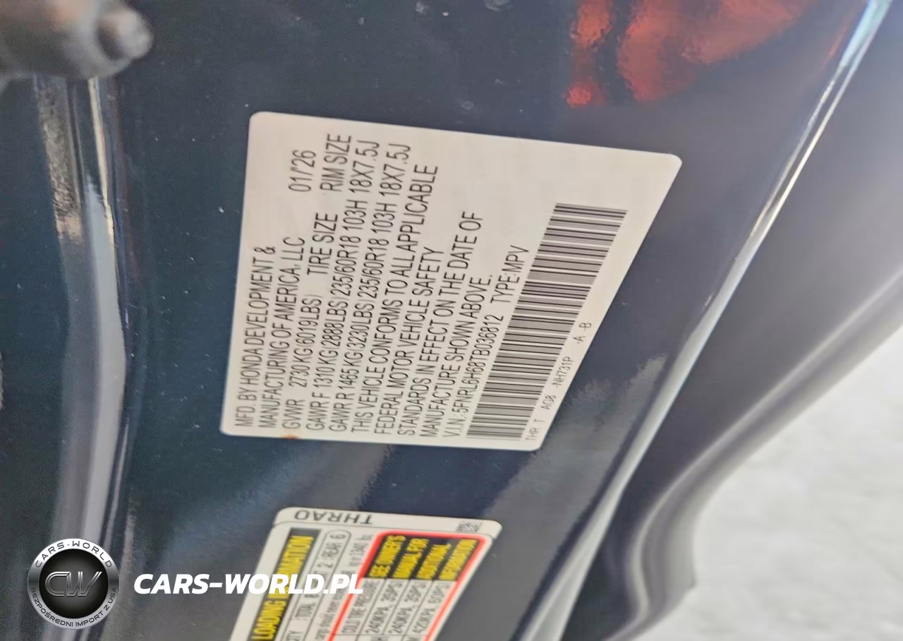 2026 Honda Odyssey Exl VIN:5FNRL6H68TB036812 - 12