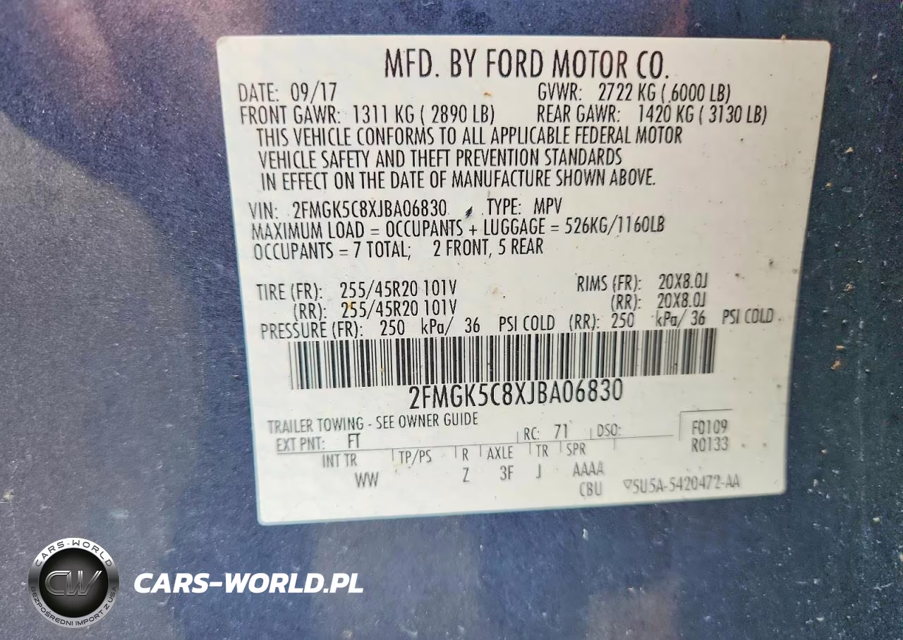 2018 Ford Flex Sel VIN:2FMGK5C8XJBA06830 - 13