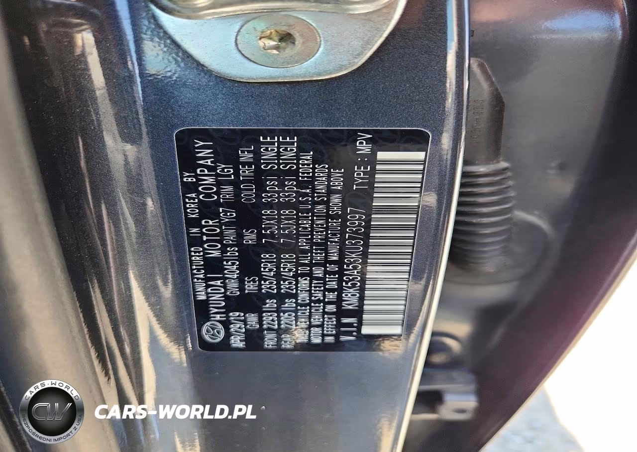 2019 Hyundai Kona Ultimate VIN:KM8K53A53KU373997 - 12