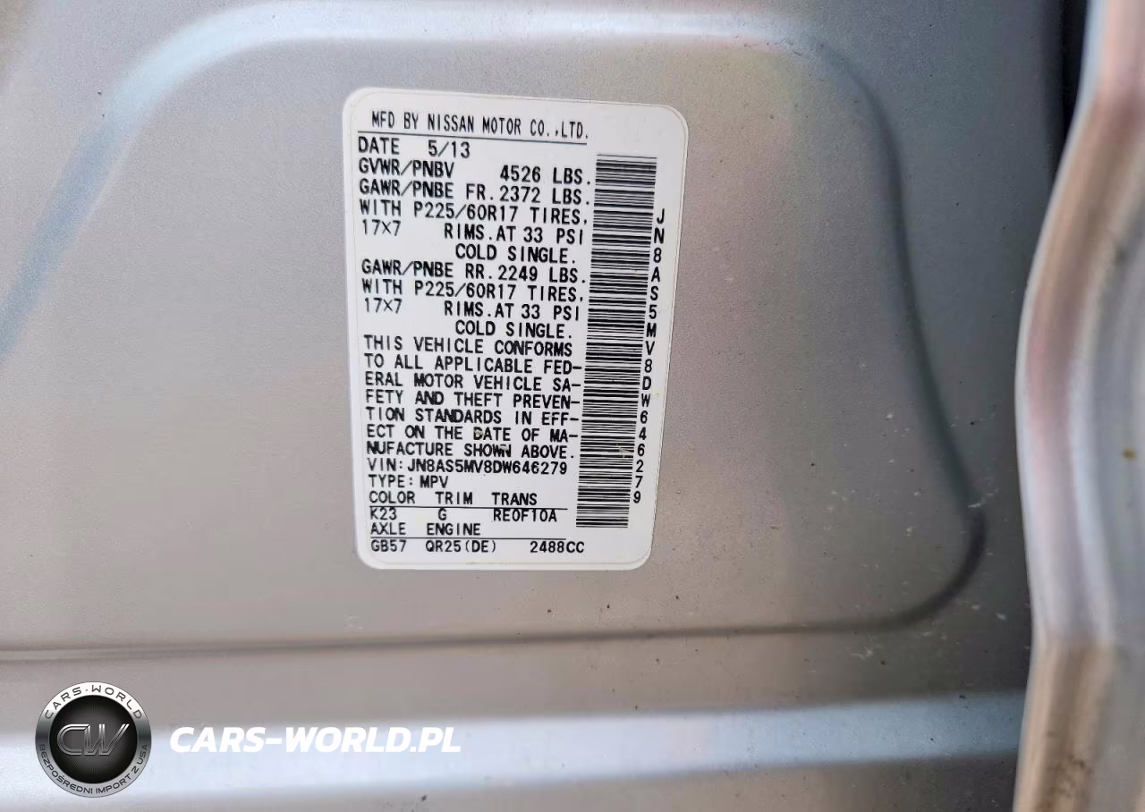 2013 Nissan Rogue S VIN:JN8AS5MV8DW646279 - 13