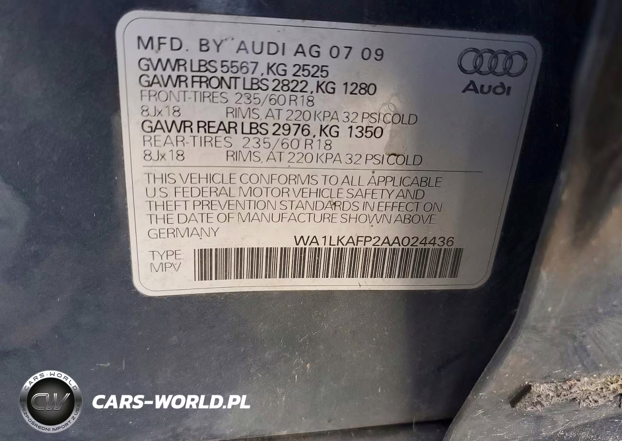2010 Audi Q5 Premium Plus VIN:WA1LKAFP2AA024436 - 14