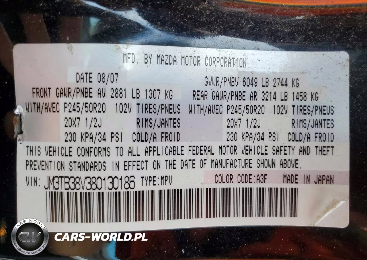 2008 Mazda Cx-9 VIN:JM3TB38V380130186 - 13