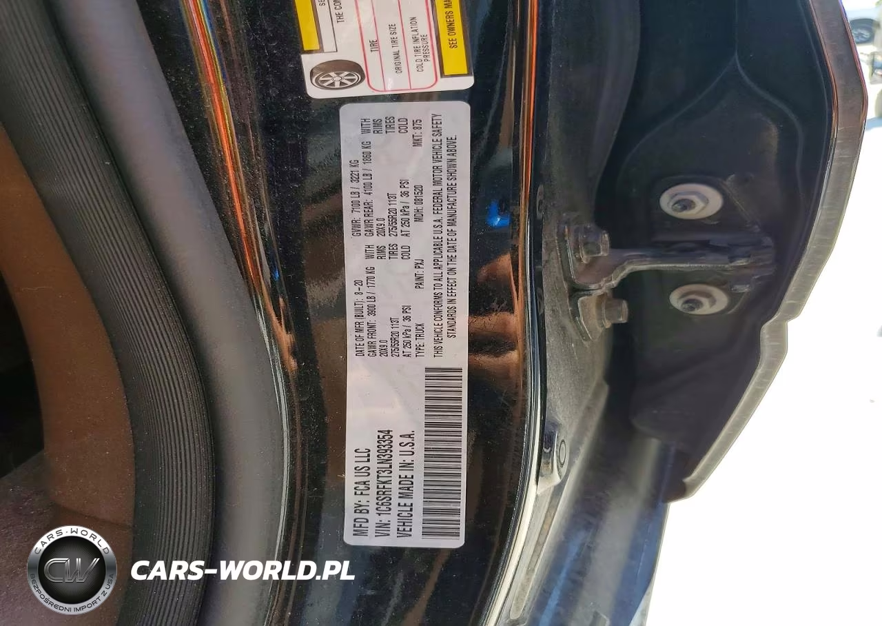 2020 Ram 1500 Longhorn VIN:1C6SRFKT3LN393354 - 12