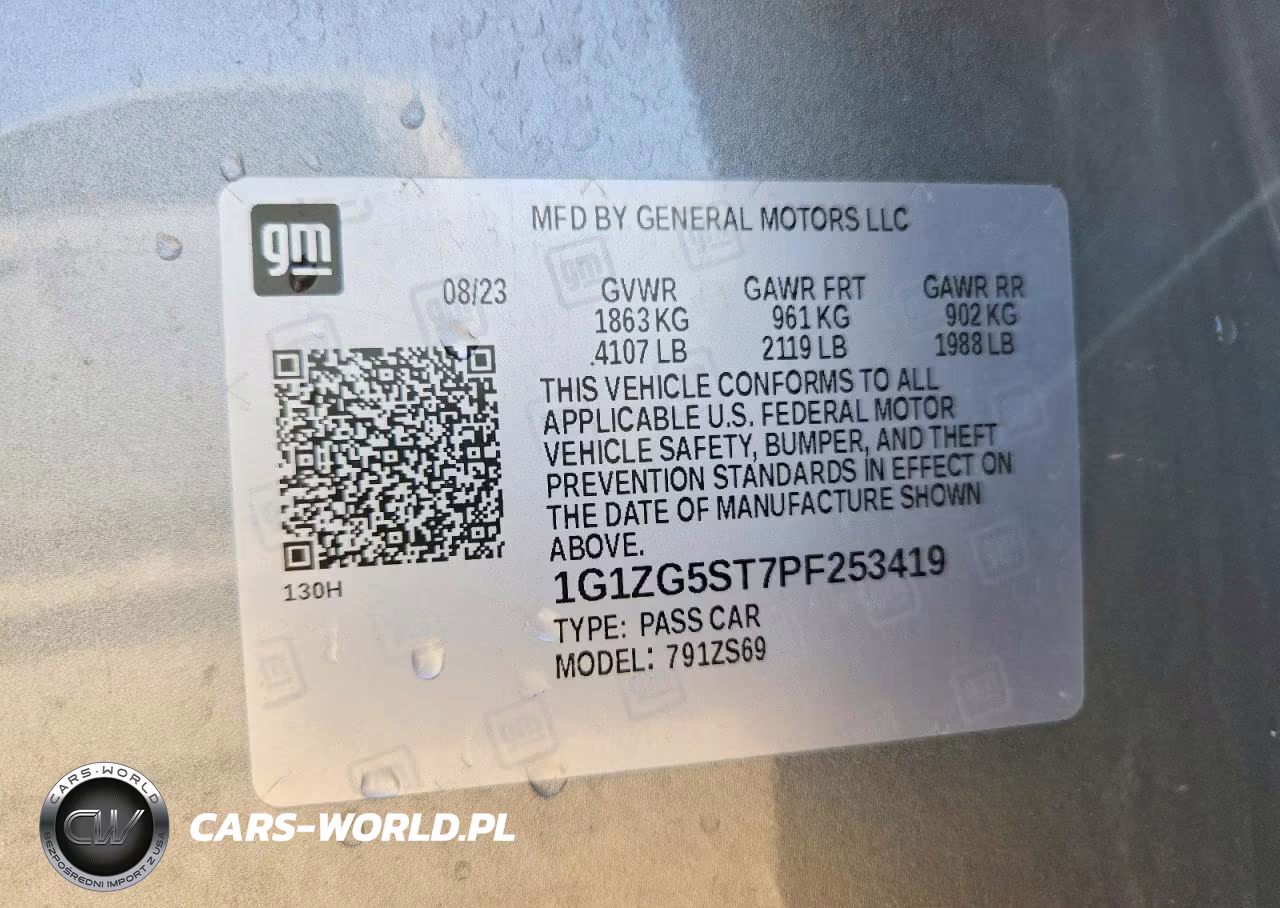 2023 Chevrolet Malibu Rs VIN:1G1ZG5ST7PF253419 - 12