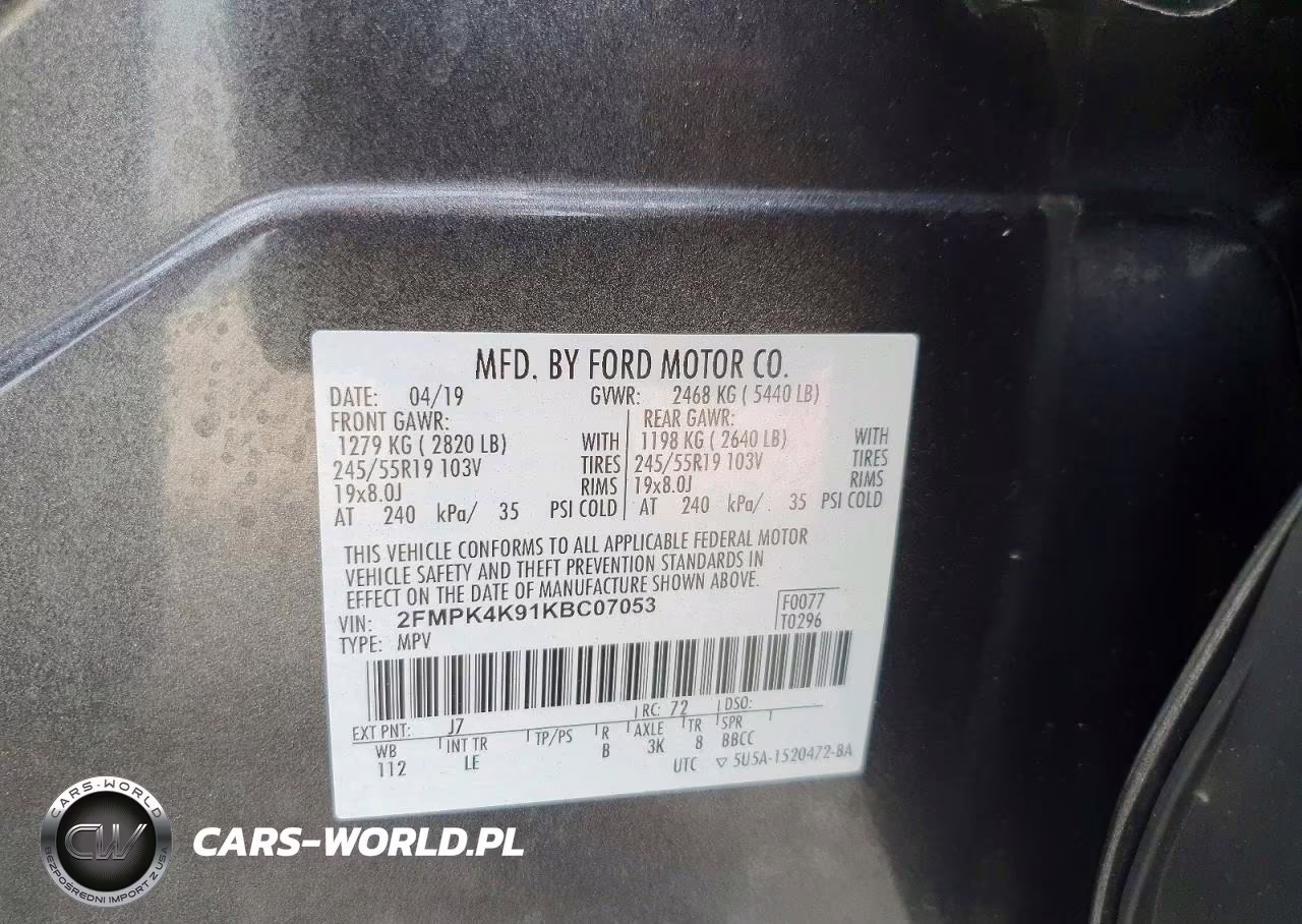 2019 Ford Edge Titanium VIN:2FMPK4K91KBC07053 - 13