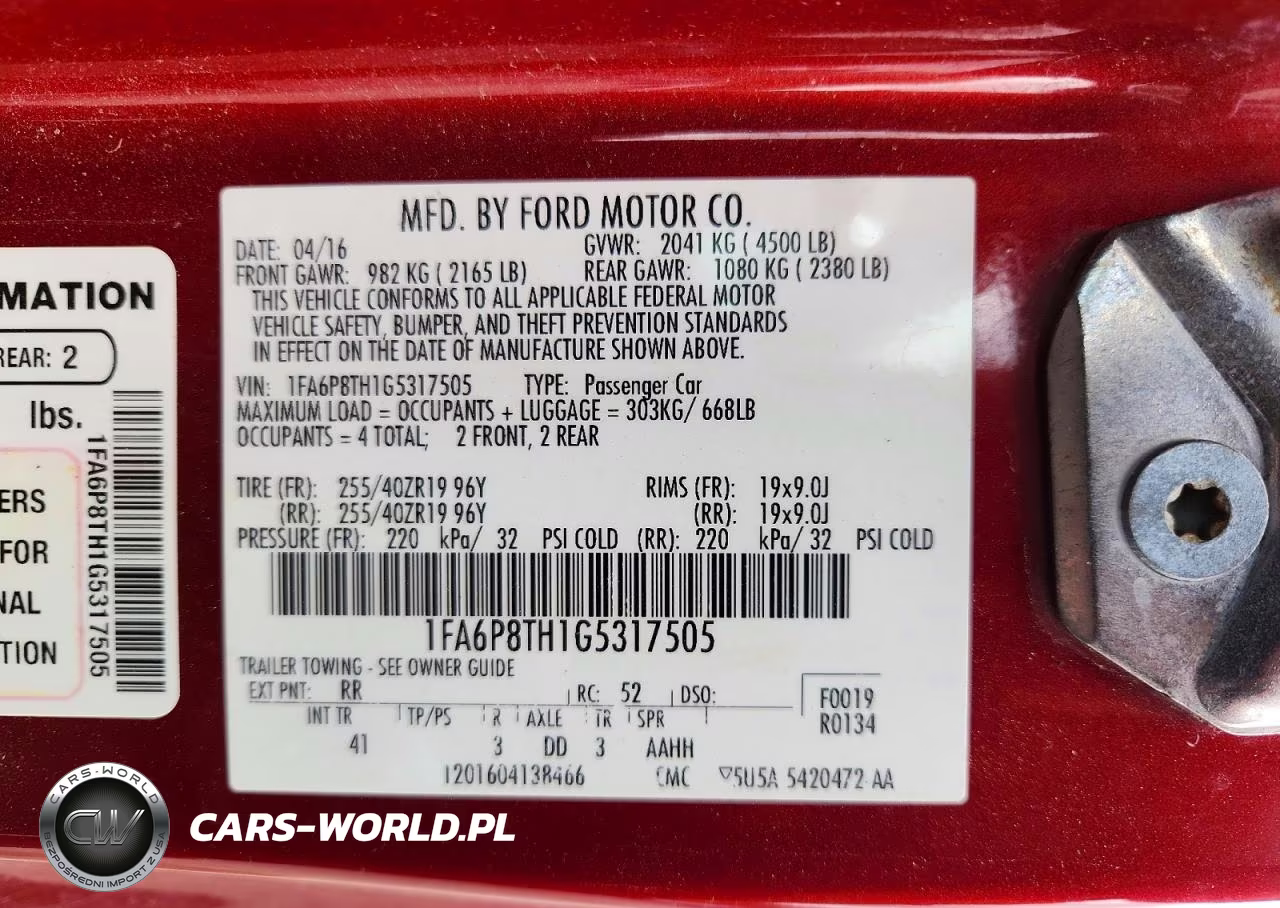 2016 Ford Mustang VIN:1FA6P8TH1G5317505 - 12