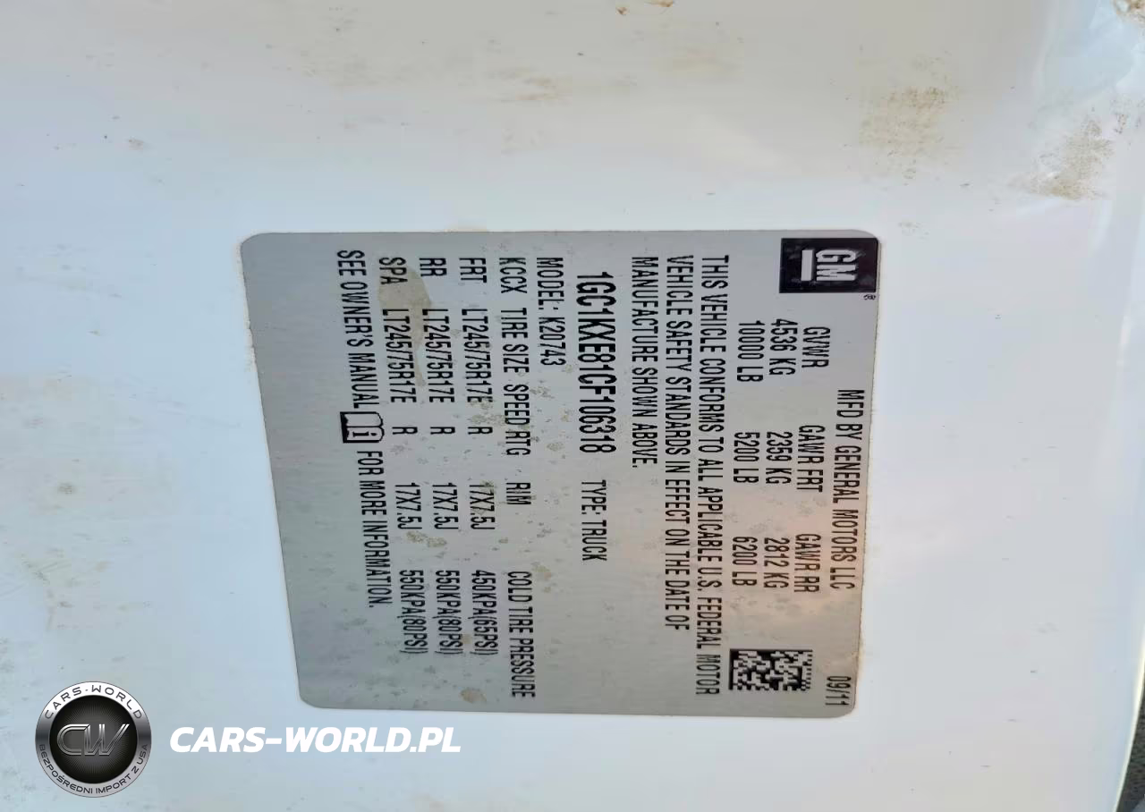 2012 Chevrolet Silverado K2500 Heavy Duty Lt VIN:1GC1KXE81CF106318 - 12