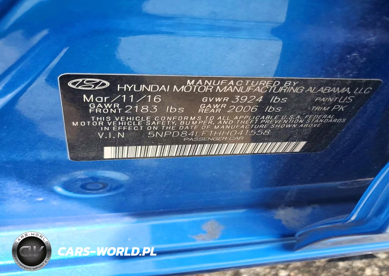 2017 Hyundai Elantra Limited VIN:5NPD84LF1HH041558 - 12