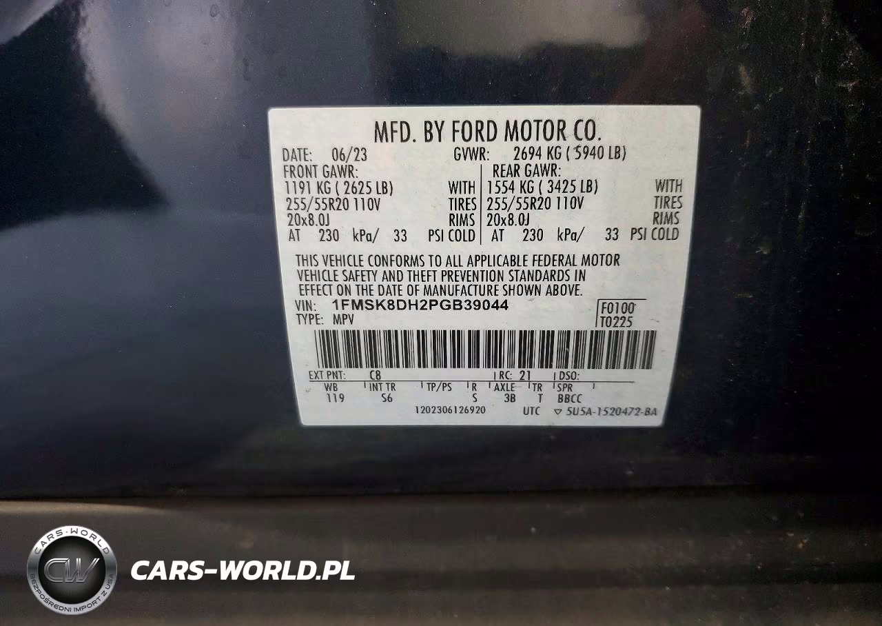 2023 Ford Explorer Xlt VIN:1FMSK8DH2PGB39044 - 13