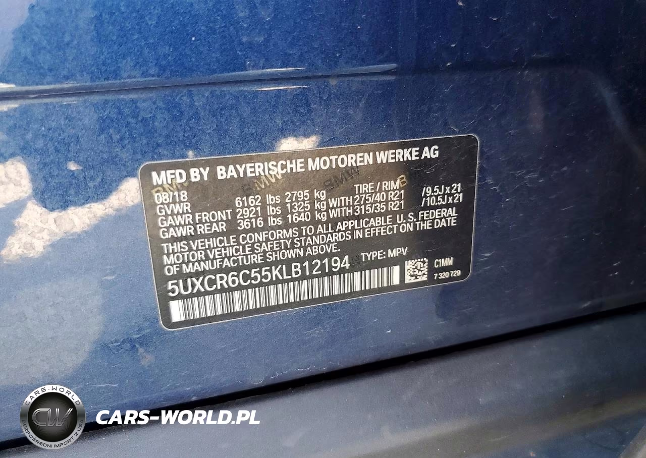 2019 BMW X5 xDrive40I VIN:5UXCR6C55KLB12194 - 13