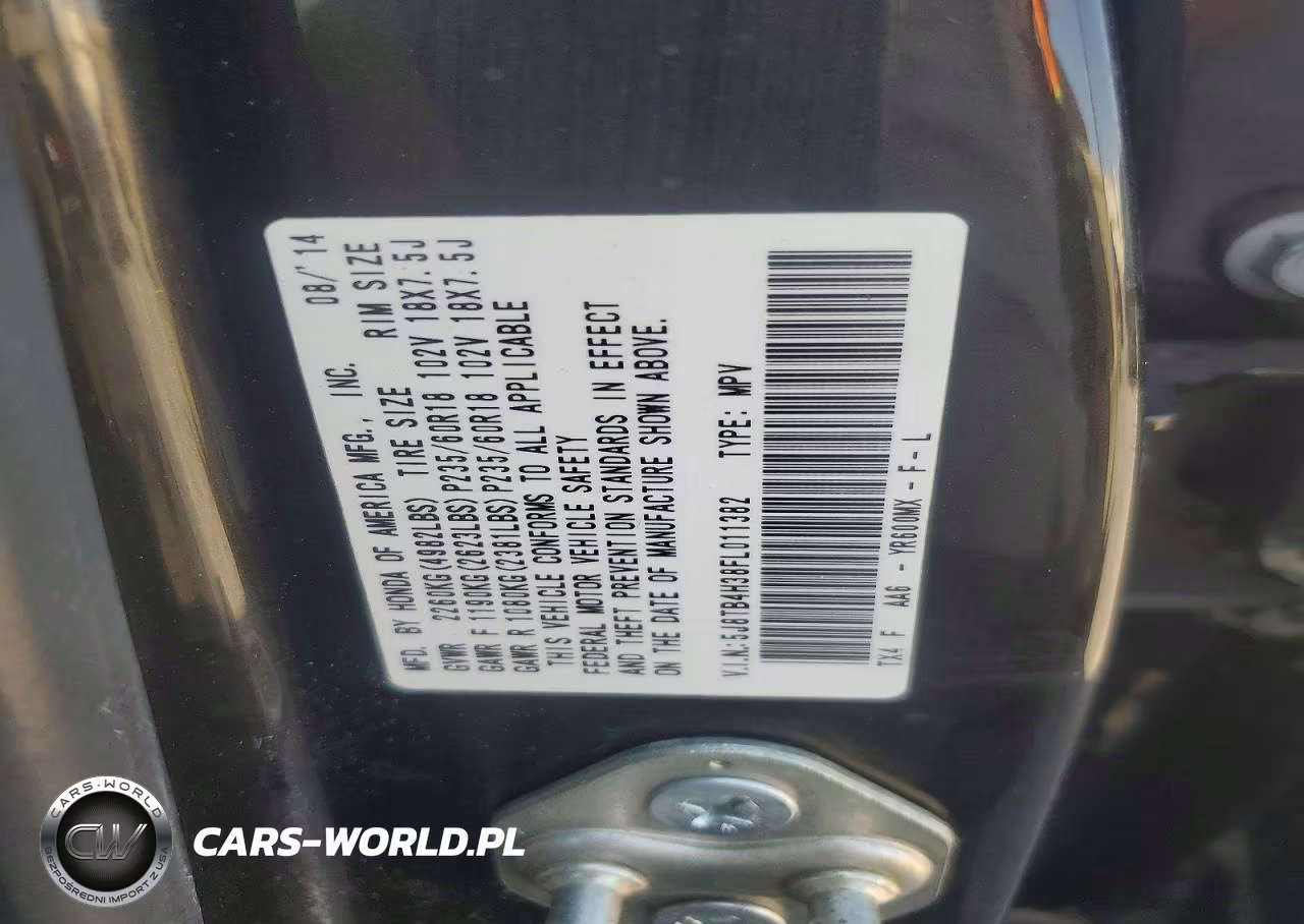 2015 Acura Rdx VIN:5J8TB4H38FL011382 - 13