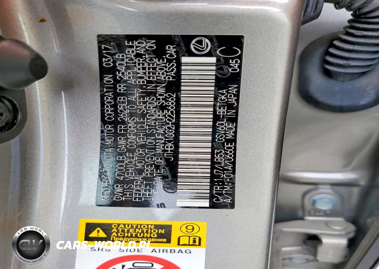 2017 Lexus Es 350 VIN:JTHBK1GG2H2256862 - 12