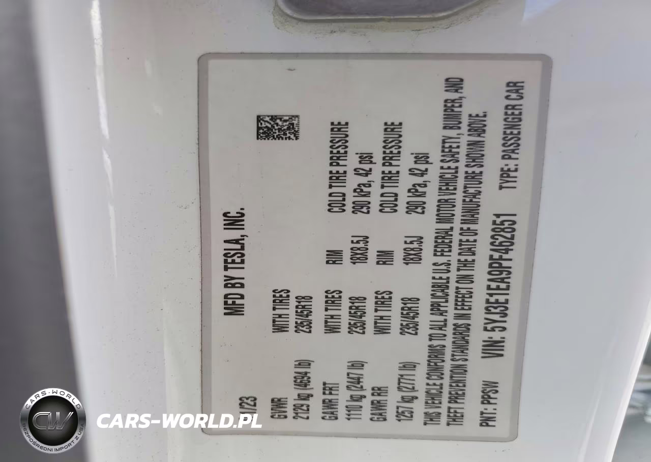 2023 Tesla Model 3 VIN:5YJ3E1EA9PF462851 - 12