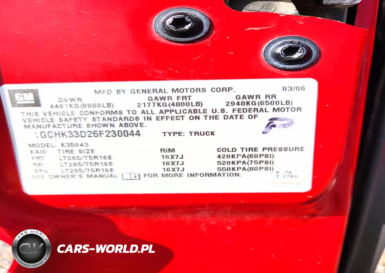 2006 Chevrolet Silverado K3500 VIN:1GCHK33D26F230044 - 13